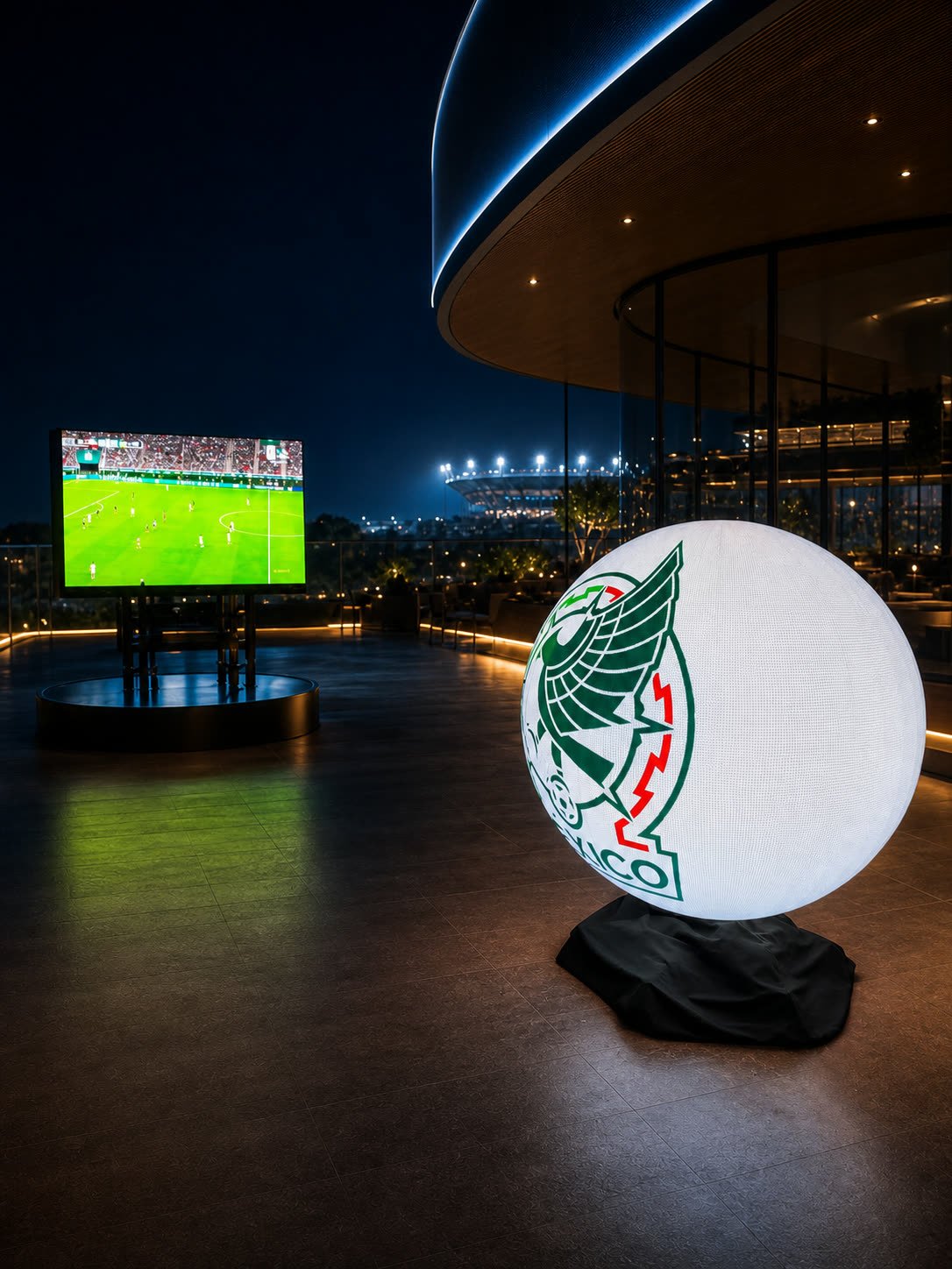 Esfera LED con gráfica de alto impacto en activación exterior
